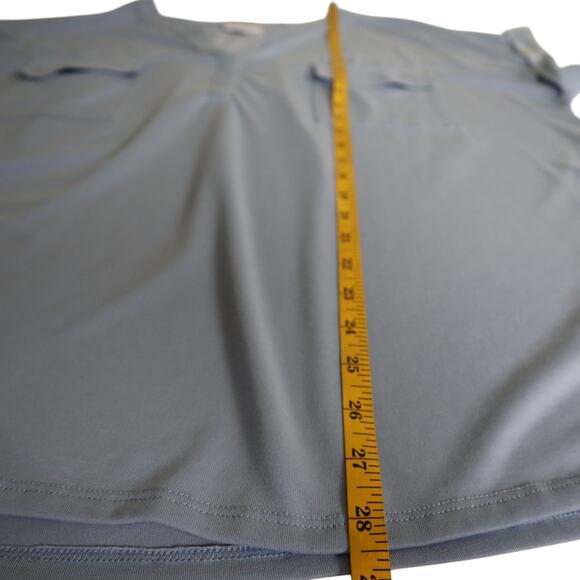 J Jill Womens V Neck Cuffed Short Sleeve Top Size XL Periwinkle Blue Modal Blend - Picture 11 of 11